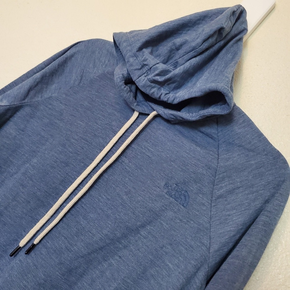 The North Face Womens Blue Heathered Lightweight Hoodie Pullover Size M - Picture 2 of 15